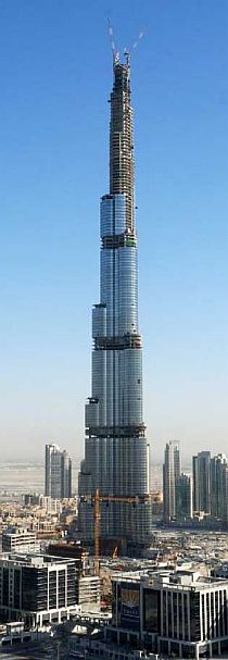 Burj Khalifa - World's Tallest Skyscraper - (shown under construction)